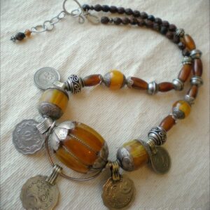 Moroccan Tuareg Geometric Necklace - Handmade Berber Jewelry