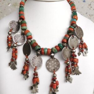 Moroccan Tuareg Berber Geometric Necklace - Handcrafted Cultural Beauty