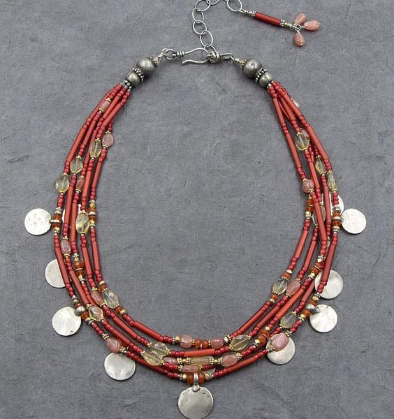 Moroccan Tuareg Berber Geometric Necklace - Handcrafted Masterpiece
