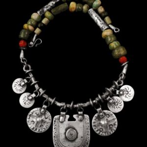 Moroccan Tuareg Berber Geometric Necklace - Handcrafted Ethnic Elegance