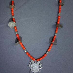 Moroccan Tuareg Berber Geometric Necklace - Handcrafted Ethnic Art