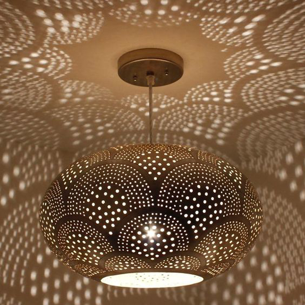 Metal Moroccan Pendant Lamp - Handcrafted Charm for Indoor/Outdoor