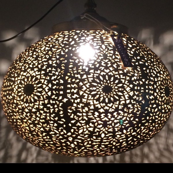 Handcrafted Brass Moroccan Pendant Lamp for Vintage Charm