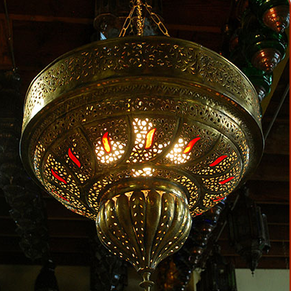 Copper Moroccan Pendant Lamp - Handcrafted Moroccan Design