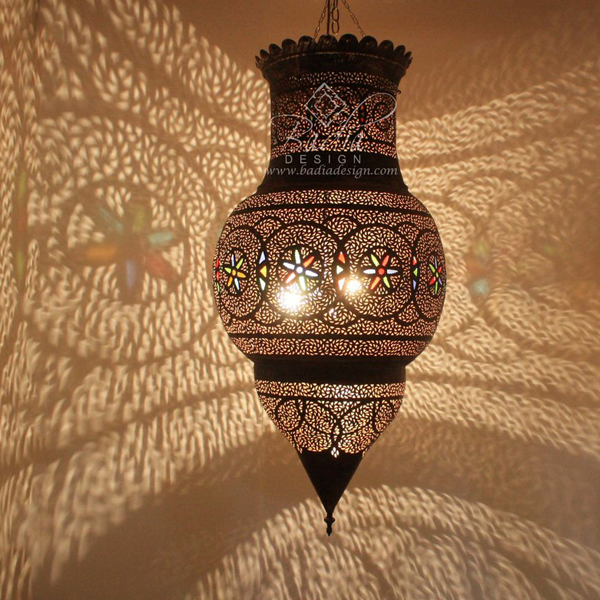 Metal Moroccan Pendant Lamp - Handmade Vintage Lighting