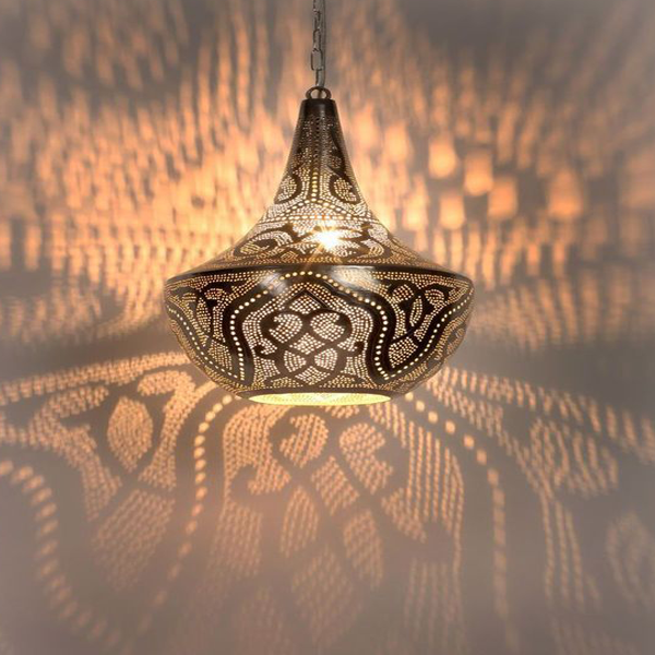Moroccan Brass Pendant Lamps - Handcrafted Vintage Lighting