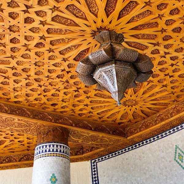 Grey Metal Moroccan Pendant Lamp - Handcrafted Vintage Lighting