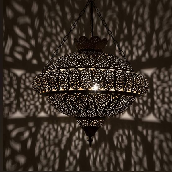 Moroccan Metal Pendant Lamp - Unique Handcrafted Indoor/Outdoor Lighting