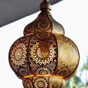 Handcrafted Copper Moroccan Pendant Lamps - Vintage Elegance for Indoors & Outdoors