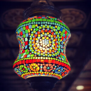 Handmade Multicolored Moroccan Pendant Lamp - Premium Bronze Crafted-Elegant Vintage Design