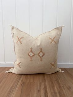 Moroccan Cactus Silk Sabra Pillow - Handmade Berber Artistry
