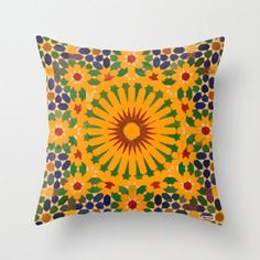 Zellige Print Moroccan Handmade Pillow - Vibrant Custom Design