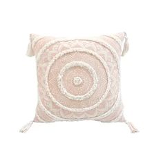 Handmade Ecru Circle Moroccan Pillows | Hand-woven & Vibrant