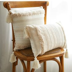Boho Handmade Moroccan Pillows - Light Pink Hand-Woven by Berber Artisans
