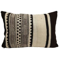 Handwoven Black & White Moroccan Pillows - Exquisite Berber Artistry