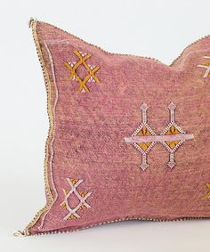 Handmade Moroccan Cactus Silk Sabra Pillow - Vibrant Colors & Custom Dimensions