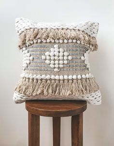 Boho Fringed Moroccan Throw Pillows
