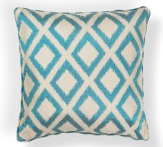 Handwoven Moroccan Blue Triangle Pillows - Berber Craftsmanship