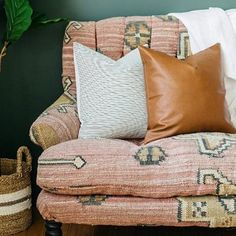 Handwoven Moroccan Stripe Accent Pillow with Zipper