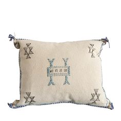 Moroccan Handwoven Cactus Silk Pillow - Berber Crafted