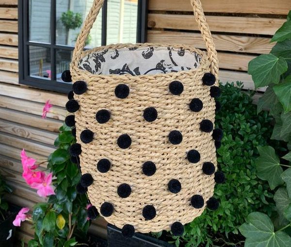 Handmade Moroccan Pom Pom Baskets - Eco-Friendly & Stylish