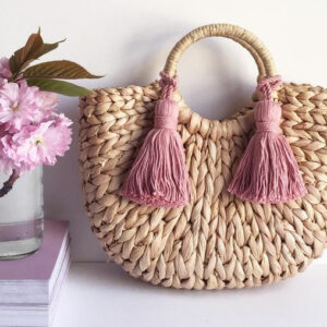Handcrafted Moroccan Style Pom Pom Baskets