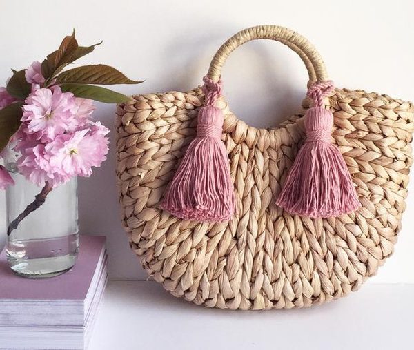 Handcrafted Moroccan Style Pom Pom Baskets