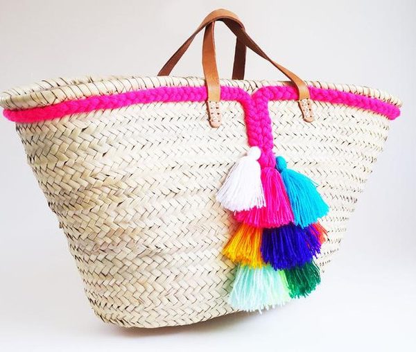 Handmade Moroccan Berber Pom Pom Baskets - Eco-Friendly Storage