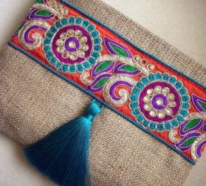 Handmade Moroccan Straw Clutch - Eco-Friendly Berber Woven Bag