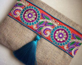 Handmade Moroccan Straw Clutch - Eco-Friendly Berber Woven Bag
