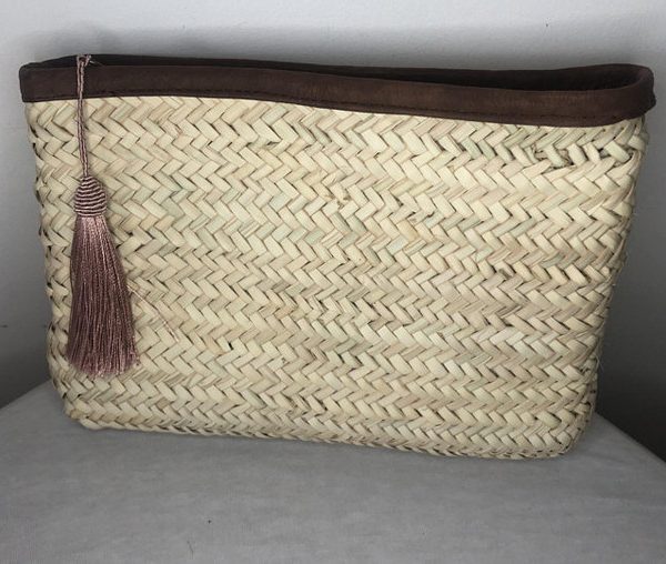 Eco-Friendly Handcrafted Moroccan Straw Clutch - Berber Artisans