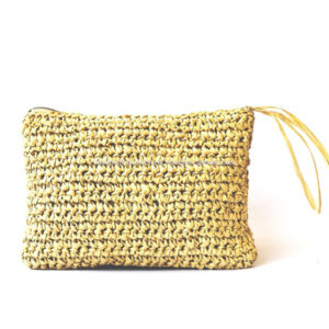 Moroccan Handwoven Eco-Friendly Straw Clutch