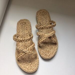 Handcrafted Natural Straw Summer Sandals - Eco-Friendly & Trendy