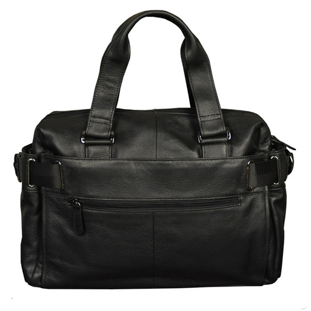 Luxury Moroccan Black Leather Travel Bag - Stylish & Durable