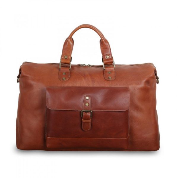Moroccan Leather Travel Bag - Handmade Durable Design