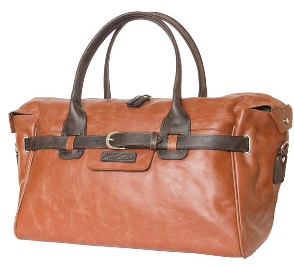 Elegant Moroccan Leather Travel Bag with Versatile Straps