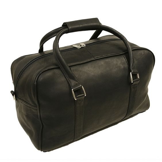 Handmade Black Leather Travel Bag - Stylish & Functional