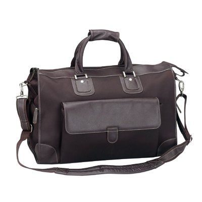 Handmade Dark Brown Moroccan Leather Travel Bag for Business Trips