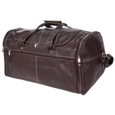 Luxury Handmade Dark Brown Leather Travel Bags 091