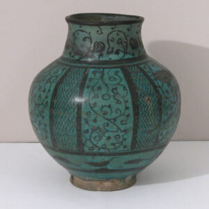 Vintage Majolica Moroccan Pottery Vase | Exquisite Hand-Painted Decor