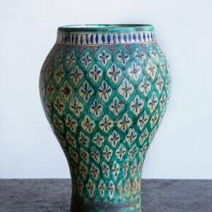 Sky Blue Moroccan Handcrafted Vase | Artisanal Home Decor