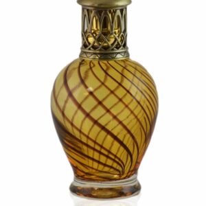 Unique Handcrafted Moroccan Brass Vase - Swirling Design