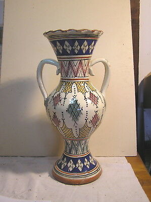 Moroccan Handcrafted Ceramic Vase with Moorish Design
