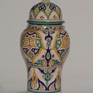 Hand-Painted Moroccan Ceramic Vase - Handmade Artisan Crafted Beauty