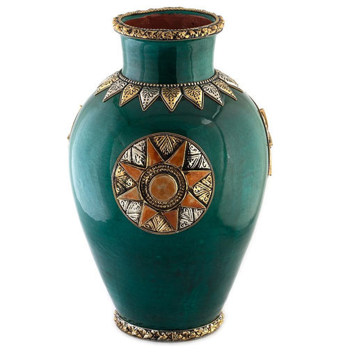 Handcrafted Moroccan Pottery Vase | Traditional Painted Design | Home Decor Charm