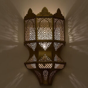 Moroccan Silver Handcrafted Wall Lamp - Elegant Indoor and Outdoor Lighting