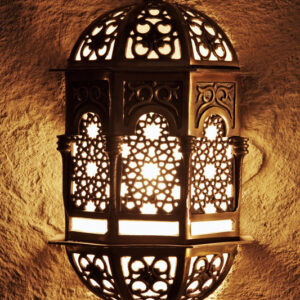 Moroccan Silver Metal Handmade Wall Lamp - Timeless Elegance