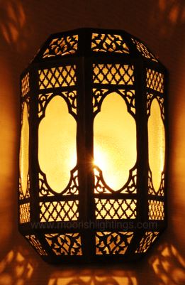 Moroccan Silver Metal Wall Lamp - Elegant Handcrafted Pendant