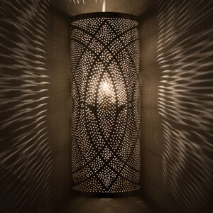 Handmade Moroccan Silver Metal Wall Lamps - Vintage Pendant Lights