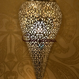 Moroccan Silver Metal Wall Lamp - Vintage Charm, Endless Design Options.
